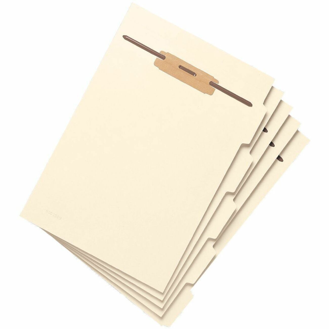 Smead 1/5 Tab Cut Letter Folder Divider with Fastener, 1 Pack