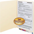 Smead Straight Tab Cut Legal Recycled Fastener Folder, Manila, 8 1/2" Width x 14" Length, 50 / Box, SMD37110
