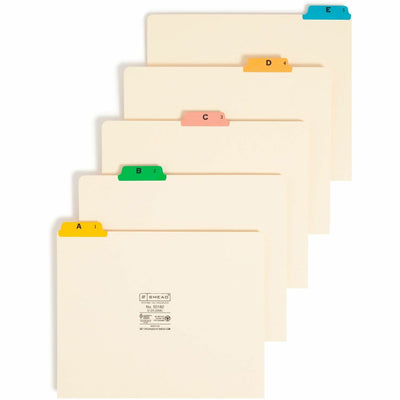 Smead File Guide, Yellow, 1 Set, SMD50180