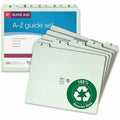 Smead A-Z 1/5 Tab Cut Recycled Letter Pressboard Guides, 1 Set, SMD50376