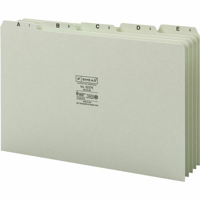 Smead A-Z 1/5 Tab Cut Recycled Legal Pressboard Guides, 1 Set, SMD52376