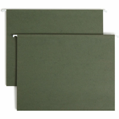 Smead Letter Recycled Hanging Folder, Standard Green, 8 1/2" Width x 11" Length, 25 / Box, SMD64010