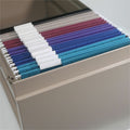 Smead Colored 1/5 Tab Cut Letter Recycled Hanging Folder, Teal, 8 1/2" Width x 11" Length, 25 / Box, SMD64056