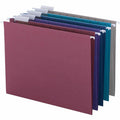 Smead Colored 1/5 Tab Cut Letter Recycled Hanging Folder, Teal, 8 1/2" Width x 11" Length, 25 / Box, SMD64056