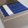 Smead 1/5 Tab Cut Letter Recycled Hanging Folder, Navy Blue, 8 1/2" Width x 11" Length, 25 / Box, SMD64057