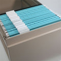 Smead Colored 1/5 Tab Cut Letter Recycled Hanging Folder, Aqua, 8 1/2" Width x 11" Length, 25 / Box, SMD64058