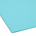 Smead Colored 1/5 Tab Cut Letter Recycled Hanging Folder, Aqua, 8 1/2" Width x 11" Length, 25 / Box, SMD64058