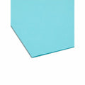 Smead Colored 1/5 Tab Cut Letter Recycled Hanging Folder, Aqua, 8 1/2" Width x 11" Length, 25 / Box, SMD64058