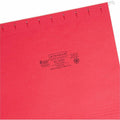 Smead Colored 1/5 Tab Cut Letter Recycled Hanging Folder, Yellow, 8 1/2" Width x 11" Length, 25 / Box, SMD64059