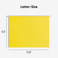Smead Colored 1/5 Tab Cut Letter Recycled Hanging Folder, Yellow, 8 1/2" Width x 11" Length, 25 / Box, SMD64059