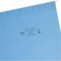 Smead Colored 1/5 Tab Cut Letter Recycled Hanging Folder, Blue, 8 1/2" Width x 11" Length, 25 / Box, SMD64060
