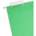 Smead Colored 1/5 Tab Cut Letter Recycled Hanging Folder, Green, 8 1/2" Width x 11" Length, 25 / Box, SMD64061