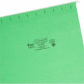 Smead Colored 1/5 Tab Cut Letter Recycled Hanging Folder, Green, 8 1/2" Width x 11" Length, 25 / Box, SMD64061