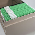 Smead Colored 1/5 Tab Cut Letter Recycled Hanging Folder, Green, 8 1/2" Width x 11" Length, 25 / Box, SMD64061