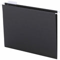 Smead Colored 1/5 Tab Cut Letter Recycled Hanging Folder, Black, 8 1/2" Width x 11" Length, 25 / Box, SMD64062