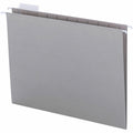 Smead Colored 1/5 Tab Cut Letter Recycled Hanging Folder, Gray, 8 1/2" Width x 11" Length, 25 / Box, SMD64063