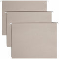 Smead Colored 1/5 Tab Cut Letter Recycled Hanging Folder, Gray, 8 1/2" Width x 11" Length, 25 / Box, SMD64063