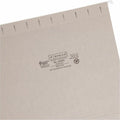 Smead Colored 1/5 Tab Cut Letter Recycled Hanging Folder, Gray, 8 1/2" Width x 11" Length, 25 / Box, SMD64063