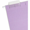 Smead Colored 1/5 Tab Cut Letter Recycled Hanging Folder, Lavender, 8 1/2" Width x 11" Length, 25 / Box, SMD64064