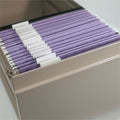 Smead Colored 1/5 Tab Cut Letter Recycled Hanging Folder, Lavender, 8 1/2" Width x 11" Length, 25 / Box, SMD64064