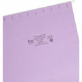 Smead Colored 1/5 Tab Cut Letter Recycled Hanging Folder, Lavender, 8 1/2" Width x 11" Length, 25 / Box, SMD64064