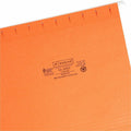 Smead Colored 1/5 Tab Cut Letter Recycled Hanging Folder, Orange, 8 1/2" Width x 11" Length, 25 / Box, SMD64065