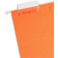 Smead Colored 1/5 Tab Cut Letter Recycled Hanging Folder, Orange, 8 1/2" Width x 11" Length, 25 / Box, SMD64065