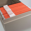 Smead Colored 1/5 Tab Cut Letter Recycled Hanging Folder, Orange, 8 1/2" Width x 11" Length, 25 / Box, SMD64065