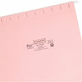 Smead Colored 1/5 Tab Cut Letter Recycled Hanging Folder, Pink, 8 1/2" Width x 11" Length, 25 / Box, SMD64066