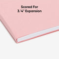 Smead Colored 1/5 Tab Cut Letter Recycled Hanging Folder, Pink, 8 1/2" Width x 11" Length, 25 / Box, SMD64066