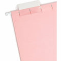 Smead Colored 1/5 Tab Cut Letter Recycled Hanging Folder, Pink, 8 1/2" Width x 11" Length, 25 / Box, SMD64066