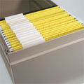 Smead Colored 1/5 Tab Cut Letter Recycled Hanging Folder, Yellow, 8 1/2" Width x 11" Length, 25 / Box, SMD64069