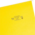 Smead Colored 1/5 Tab Cut Letter Recycled Hanging Folder, Yellow, 8 1/2" Width x 11" Length, 25 / Box, SMD64069