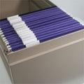 Smead 1/5 Tab Cut Letter Recycled Hanging Folder, Purple, 8 1/2" Width x 11" Length, 25 / Box, SMD64072