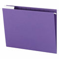 Smead 1/5 Tab Cut Letter Recycled Hanging Folder, Purple, 8 1/2" Width x 11" Length, 25 / Box, SMD64072