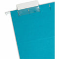 Smead Colored 1/5 Tab Cut Letter Recycled Hanging Folder, Teal, 8 1/2" Width x 11" Length, 25 / Box, SMD64074