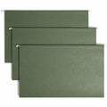 Smead 1/5 Tab Cut Legal Recycled Hanging Folder, Standard Green, 8 1/2" Width x 14" Length, 25 / Box, SMD64155