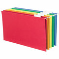 Smead 1/5 Tab Cut Legal Recycled Hanging Folder, Yellow, 8 1/2" Width x 14" Length, 25 / Box, SMD64159