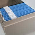 Smead Colored 1/5 Tab Cut Legal Recycled Hanging Folder, Blue, 8 1/2" Width x 14" Length, 25 / Box, SMD64160