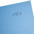 Smead Colored 1/5 Tab Cut Legal Recycled Hanging Folder, Blue, 8 1/2" Width x 14" Length, 25 / Box, SMD64160