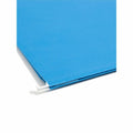Smead 1/5 Tab Cut Legal Recycled Hanging Folder, Sky Blue, 8 1/2" Width x 14" Length, 25 / Box, SMD64370