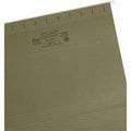 Smead 1/5 Tab Cut Letter Recycled Hanging Folder, Standard Green, 8 1/2" Width x 11" Length, 25 / Box, SMD65001