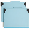 Smead 2/5 Tab Cut Letter Recycled Hanging Folder, Blue, 8 1/2" Width x 11" Length, SMD65105