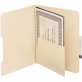 Smead Self-Adhesive Folder Dividers with Pockets, Manila, 8 1/2" Width x 11" Length, 25 / Pack, SMD68030