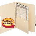 Smead Self-Adhesive Folder Dividers with Pockets, Manila, 8 1/2" Width x 11" Length, 25 / Pack, SMD68030