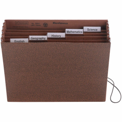 Smead 1/5 Tab Cut Letter Recycled Expanding File, Redrope, 8 1/2" Width x 11" Length, SMD70540