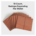 Smead Letter Recycled File Wallet, Redrope, 8 1/2" Width x 11" Length, 10 / Box, SMD71105