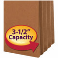 Smead 2/5 Tab Cut Letter Recycled File Pocket, Redrope, 8 1/2" Width x 11" Length, 25 / Box, SMD73088