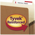 Smead 2/5 Tab Cut Letter Recycled File Pocket, Redrope, 8 1/2" Width x 11" Length, 25 / Box, SMD73088