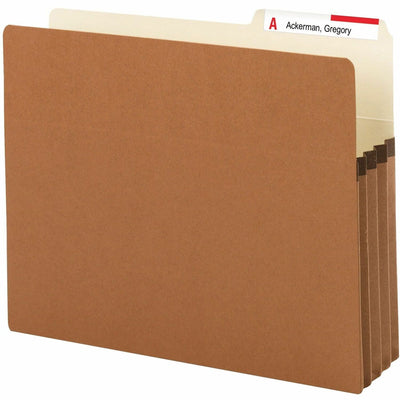 Smead 2/5 Tab Cut Letter Recycled File Pocket, Redrope, 8 1/2" Width x 11" Length, 25 / Box, SMD73088